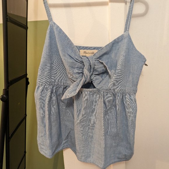 Madewell Cutout Bow Front Top - Picture 4 of 7